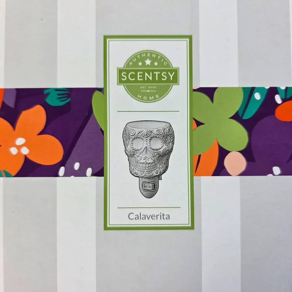 Scentsy Calaverita Sugar Skull Mini Warmer Day of the Dead New Open Box